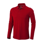Polo publicitaire coton homme à manches longues 200 g/m2 Elevate Life couleur rouge