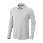 Polo publicitaire coton homme à manches longues 200 g/m2 Elevate Life couleur gris clair