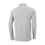 Polo publicitaire coton homme à manches longues 200 g/m2 Elevate Life couleur gris clair vue arrière