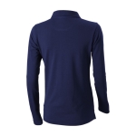 Polo en coton pour femme à manches longues 200 g/m2 Elevate Life couleur bleu ultramarine deuxième vue arrière