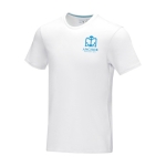 T-shirt en coton bio certifié GOTS pour homme 160 g/m2 Elevate NXT couleur blanc vue impression sérigraphique