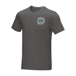 T-shirt en coton biologique pour homme 160 g/m² Elevate NXT couleur gris foncé vue impression sérigraphique