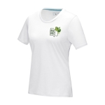 T-shirt en coton bio certifié GOTS pour femme 160 g/m2 Elevate NXT couleur blanc vue impression sérigraphique