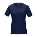 T-shirt en coton bio certifié GOTS pour femme 160 g/m2 Elevate NXT couleur bleu marine deuxième vue frontale
