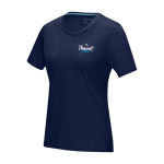 T-shirt en coton bio certifié GOTS pour femme 160 g/m2 Elevate NXT couleur bleu marine vue impression sérigraphique