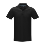 Polo publicitaire coton bio certifié GOTS homme 180 g/m2 Elevate NXT couleur noir deuxième vue frontale