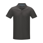 Polo publicitaire coton bio certifié GOTS homme 180 g/m2 Elevate NXT couleur gris foncé deuxième vue frontale