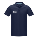 Polo publicitaire coton bio certifié GOTS homme 180 g/m2 Elevate NXT couleur bleu marine avec zone d'impression