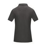 Polo en piqué femme en coton bio certifié GOTS 180 g/m2 Elevate NXT couleur gris foncé deuxième vue arrière