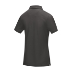 Polo en piqué femme en coton bio certifié GOTS 180 g/m2 Elevate NXT couleur gris foncé troisième vue arrière