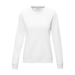 Pull col rond femme, coton bio GOTS 280 g/m2 Elevate NXT couleur blanc deuxième vue frontale