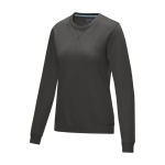 Pull col rond femme, coton bio GOTS 280 g/m2 Elevate NXT couleur gris foncé