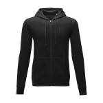 Sweat à capuche en coton pour homme 240 g/m2 Elevate Essentials couleur noir deuxième vue frontale