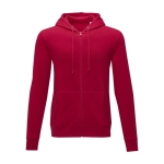 Sweat à capuche en coton pour homme 240 g/m2 Elevate Essentials couleur rouge deuxième vue frontale