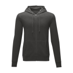 Sweat à capuche en coton pour homme 240 g/m2 Elevate Essentials couleur gris foncé deuxième vue frontale