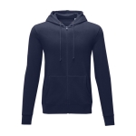 Sweat à capuche en coton pour homme 240 g/m2 Elevate Essentials couleur bleu marine deuxième vue frontale