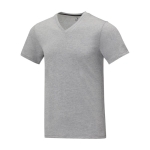 T-shirt floqué à col en V pour homme en coton 160 g/m2 Elevate Life couleur gris