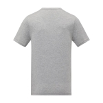 T-shirt floqué à col en V pour homme en coton 160 g/m2 Elevate Life couleur gris deuxième vue arrière