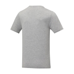 T-shirt floqué à col en V pour homme en coton 160 g/m2 Elevate Life couleur gris troisième vue arrière
