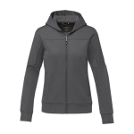 Veste de sport personnalise en polyester femme 245 g/m2 Elevate Life couleur gris foncé deuxième vue frontale