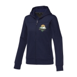 Veste de sport personnalise en polyester femme 245 g/m2 Elevate Life couleur bleu marine vue impression sérigraphique