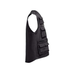Gilet en polyester et coton à poches multiples 200 g/m2 THC PIXEL couleur noir troisième vue