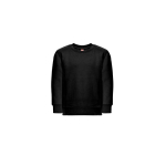 Sweat-shirt en coton et polyester recyclé 300 g/m2 THC DELTA KIDS couleur noir première vue