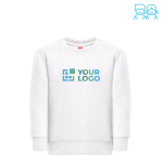 Sweat-shirt en coton et polyester 300 g/m2 THC DELTA KIDS WH avec zone d'impression