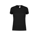 T-shirt ajusté en coton pour femme 150 g/m2 Fruit Of The Loom couleur noir première vue