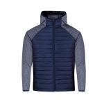 Veste unisexe respirante en softshell et polyester MKT Kimpal couleur bleu marine première vue