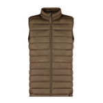 Gilet en polyester RPET résistant à l'eau et au vent MKT Rostol couleur marron première vue