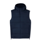 Gilet en polyester avec capuche fixe intégrée MKT Brooke couleur bleu marine première vue