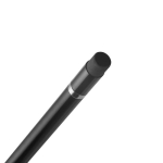Stylo en aluminium recyclé avec gomme à effacer sans encre couleur noir troisième vue