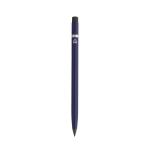 Stylo en aluminium recyclé avec gomme à effacer sans encre couleur bleu