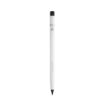 Stylo en aluminium recyclé avec gomme à effacer sans encre couleur blanc image avec logo