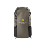 Sac à dos imperméable en RPET 600D et poche rembourrée pour PC de 14” couleur vert foncé image avec logo 2