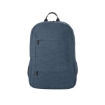 Sac à dos RPET avec poche rembourrée pour tablette 10,1” et PC 15,6” couleur bleu première vue