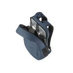 Sac à dos RPET avec poche rembourrée pour tablette 10,1” et PC 15,6” couleur bleu cinquième vue
