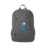 Sac à dos RPET avec poche rembourrée pour tablette 10,1” et PC 15,6” avec zone d'impression