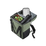 Sac thermique RPET 600D avec sangles de transport et capacité de 16L couleur vert foncé cinquième vue