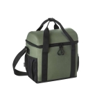 Sac thermique RPET 600D avec compartiment principal et capacité de 11L couleur vert foncé