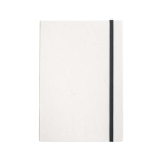 Carnet en carton de lait recyclé avec élastique et séparateur A5 couleur noir première vue