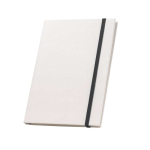 Carnet en carton de lait recyclé avec élastique et séparateur A5 couleur noir