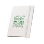 Carnet en carton de lait recyclé avec élastique et séparateur A5 image avec logo