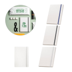 Carnet en carton de lait recyclé avec élastique et séparateur A5 diverses couleurs