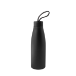Bouteille en acier inoxydable recyclé avec poignée imprimée, 710ml couleur noir