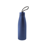 Bouteille en acier inoxydable recyclé avec poignée imprimée, 710ml couleur bleu marine