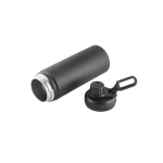 Bouteille en aluminium avec poignée et bouchon en plastique, 570ml couleur noir cinquième vue
