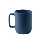 Tasse en céramique avec finition mate et anse rectangulaire, 330ml couleur bleu première vue