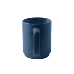 Tasse en céramique avec finition mate et anse rectangulaire, 330ml couleur bleu deuxième vue